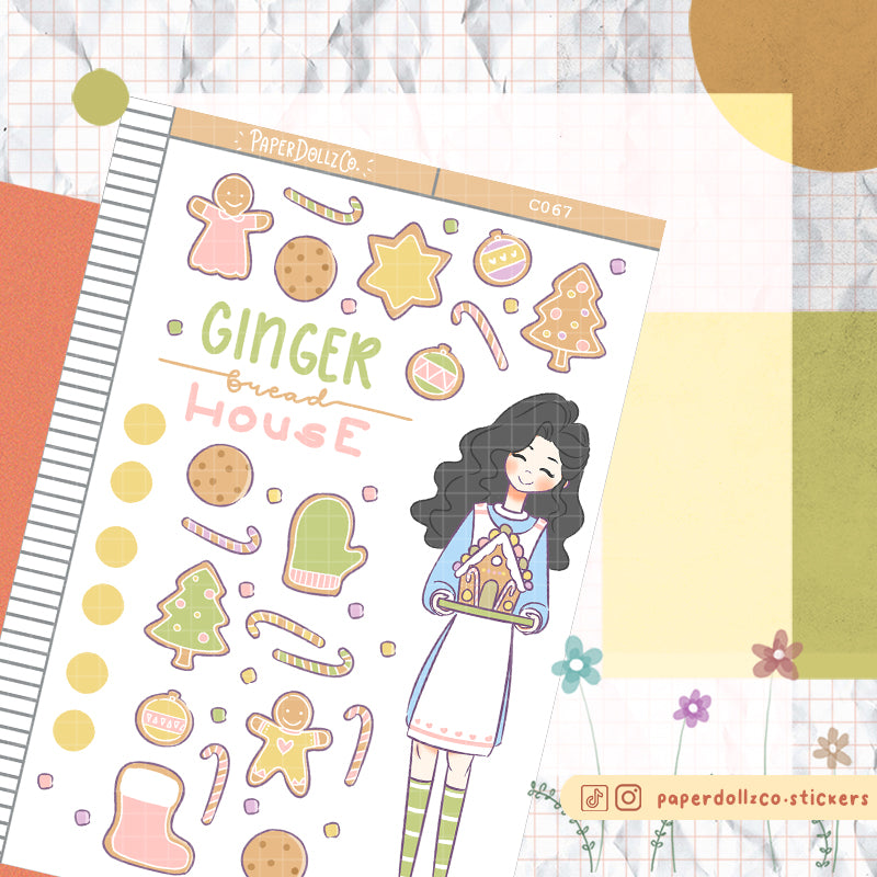 Gingerbread House Collections PaperDollzCo Planner Sticker | C067