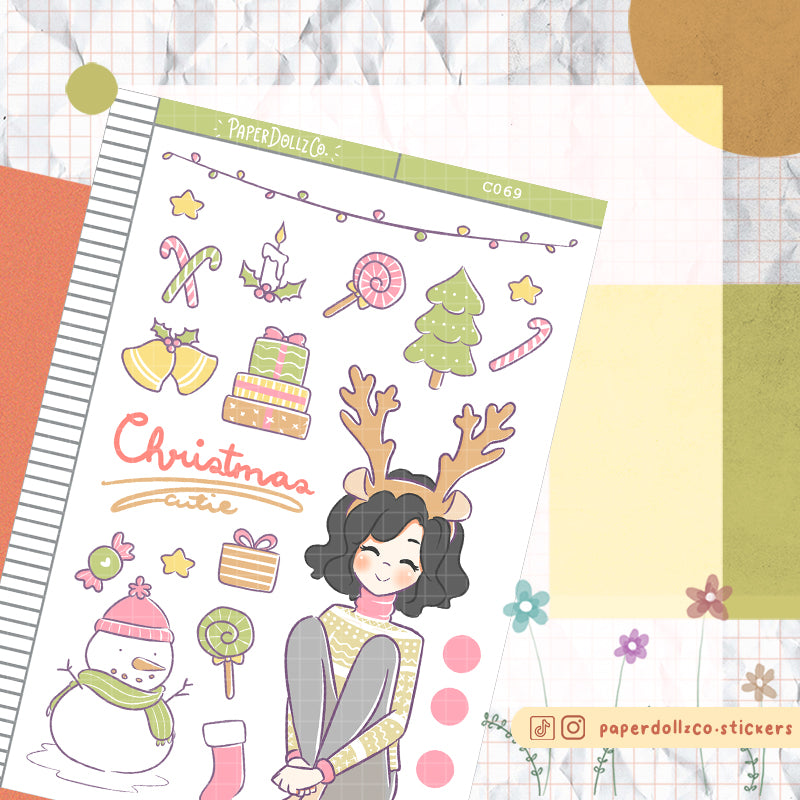 Christmas Cutie Colections PaperDollzCo Planner Sticker | C069