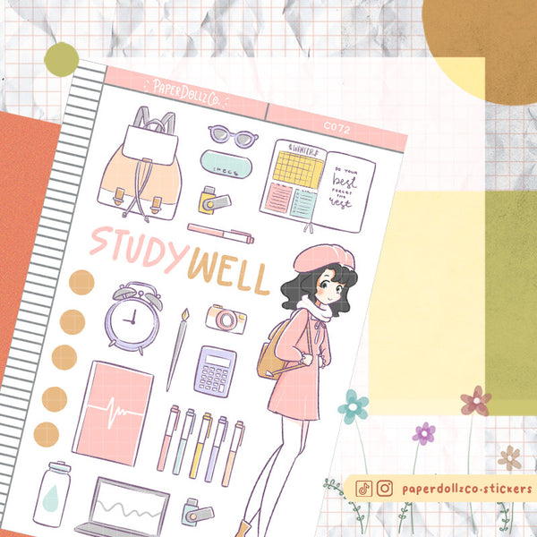 Study Well Collections PaperDollzCo Planner Sticker | C072