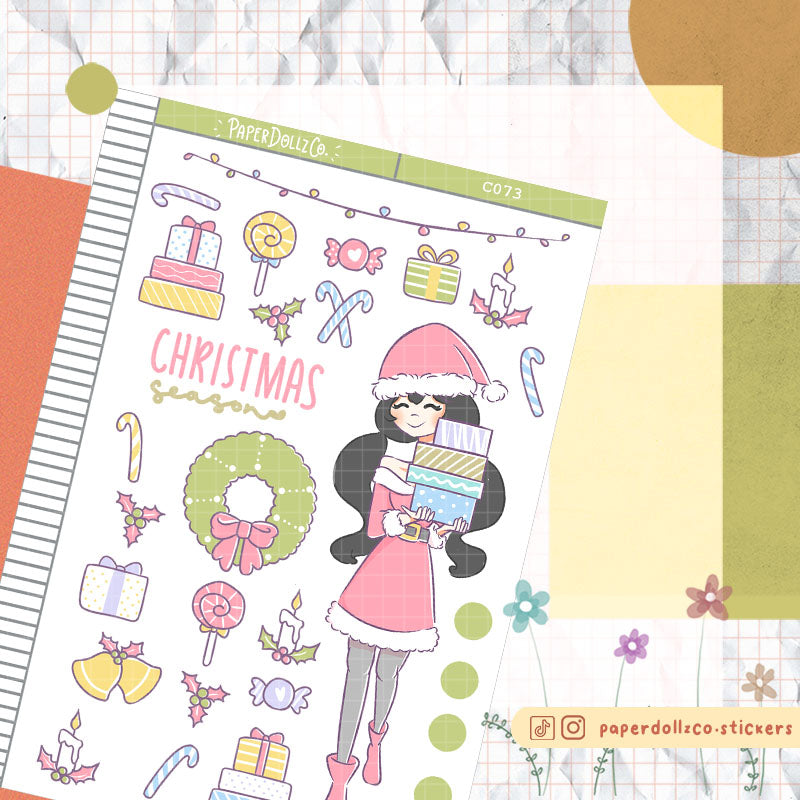 Christmas Season Collections PaperDollzCo Planner Sticker | C073