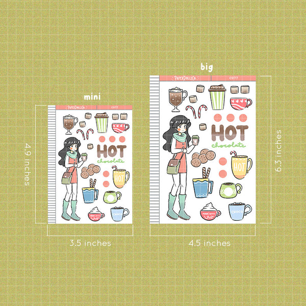 PaperDollzCo Hot Choco Planner Sticker | C077