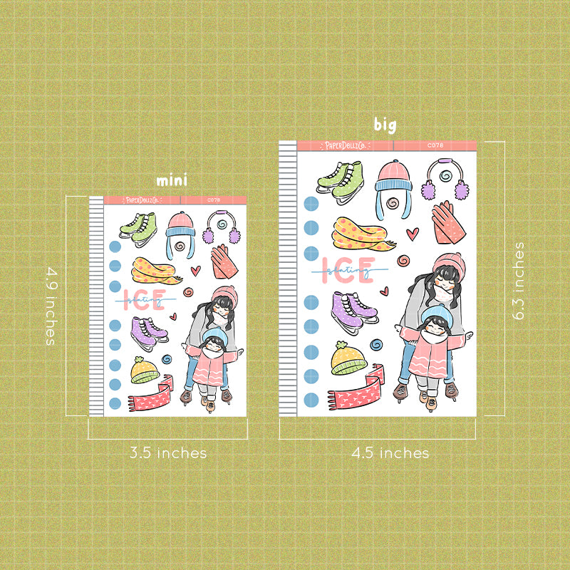 Ice Skating Collections PaperDollzCo Planner Sticker | C078