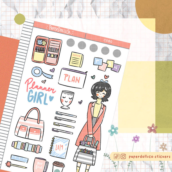 PaperDollzCo Planner Girl Planner Sticker | C080