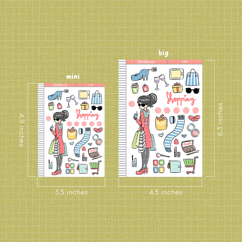 Shopping Collections PaperDollzCo Planner Sticker | C082