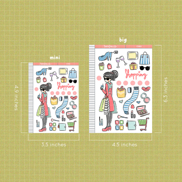 PaperDollzCo Shopping Planner Sticker | C082