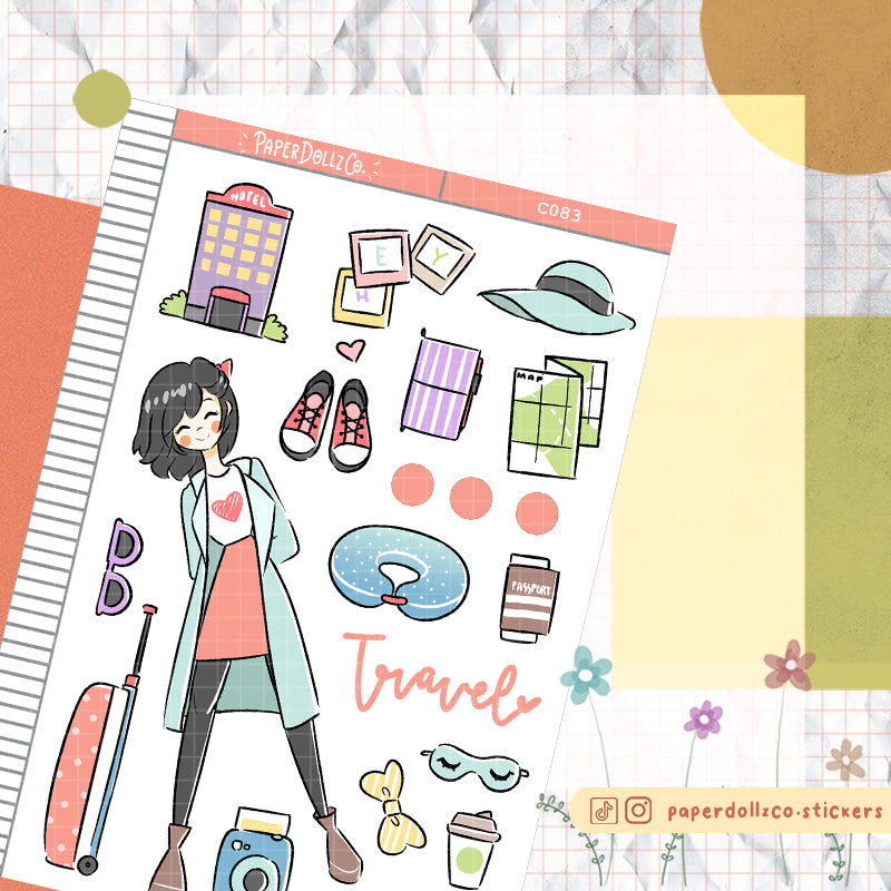 Travel Collections PaperDollzCo Planner Sticker | C083