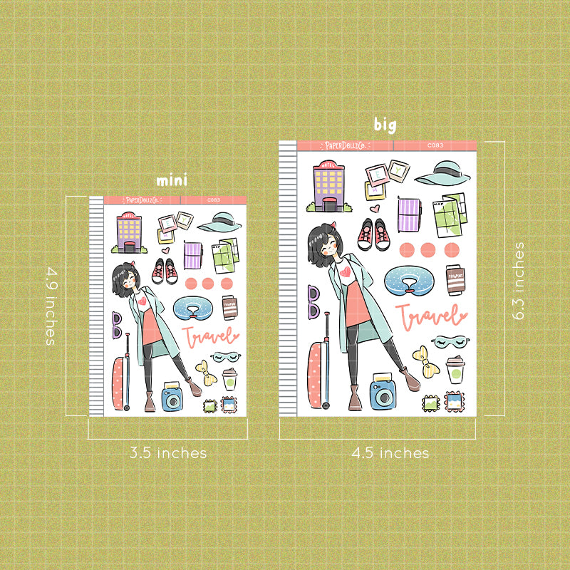 Travel Collections PaperDollzCo Planner Sticker | C083