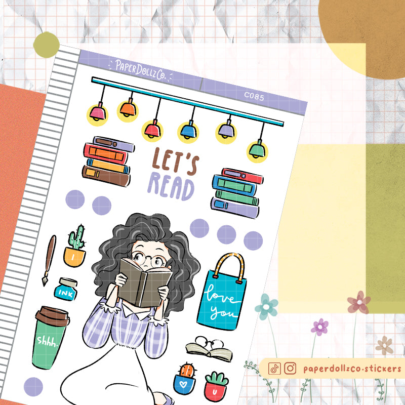 Let's Read Collections PaperDollzCo Planner Sticker | C085