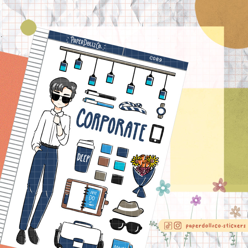 Corporate Collections PaperDollzCo Planner Sticker | C089