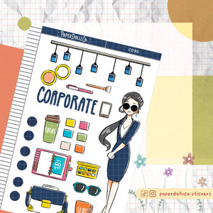 PaperDollzCo Corporate Planner Sticker | C090