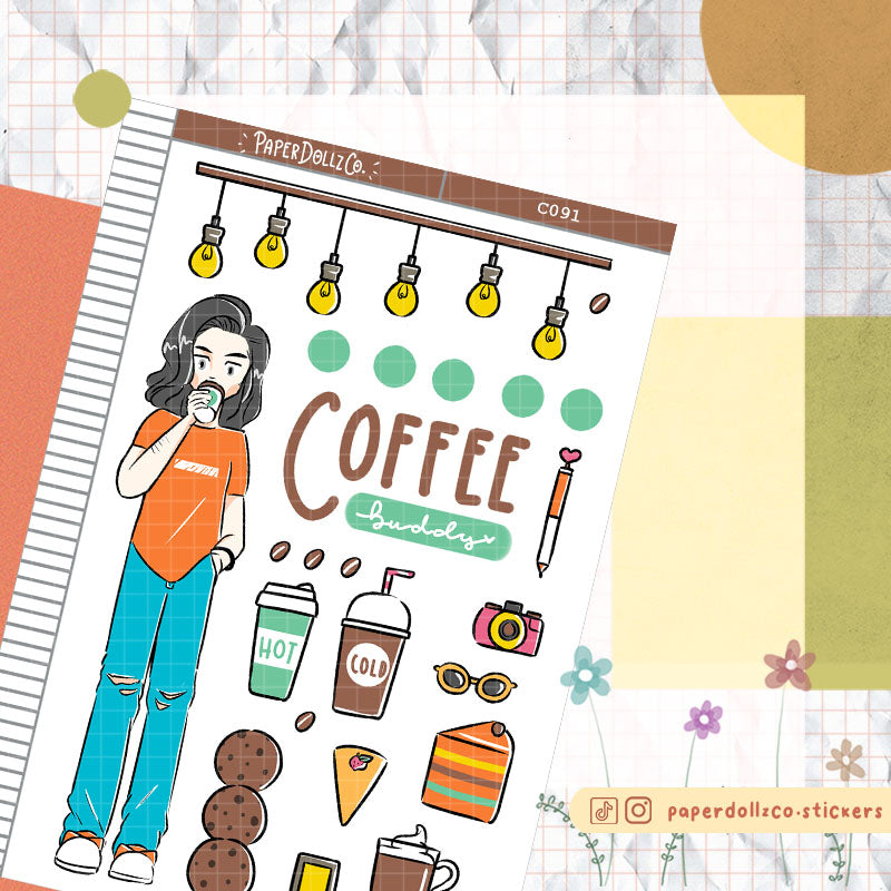 Coffee Buddy Collections PaperDollzCo Planner Sticker | C091