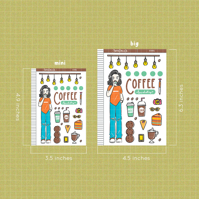 Coffee Buddy Collections PaperDollzCo Planner Sticker | C091