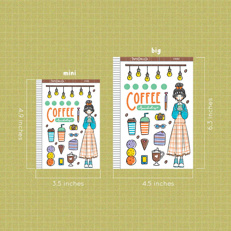 Coffee Buddy Collections PaperDollzCo Planner Sticker | C092