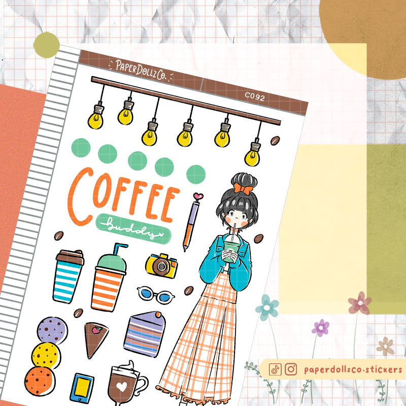 PaperDollzCo Coffee Buddy Planner Sticker | C092