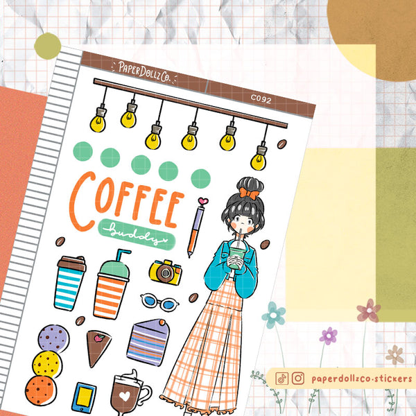 PaperDollzCo Coffee Buddy Planner Sticker | C092