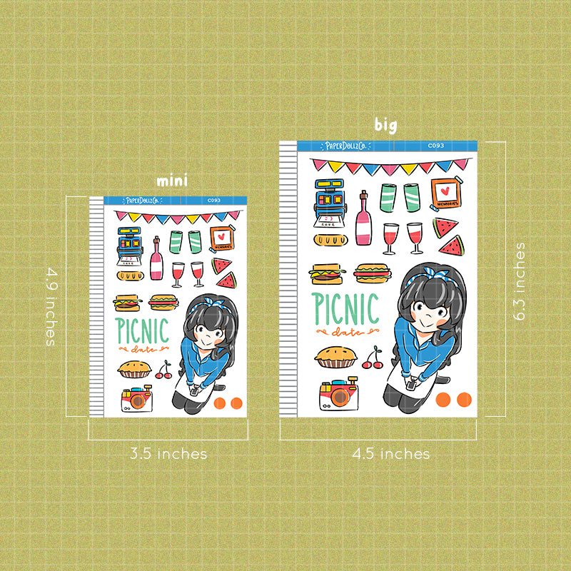 Picnic Date Collections PaperDollzCo Planner Sticker | C093