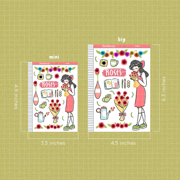 Roses Collections PaperDollzCo Planner Sticker | C096