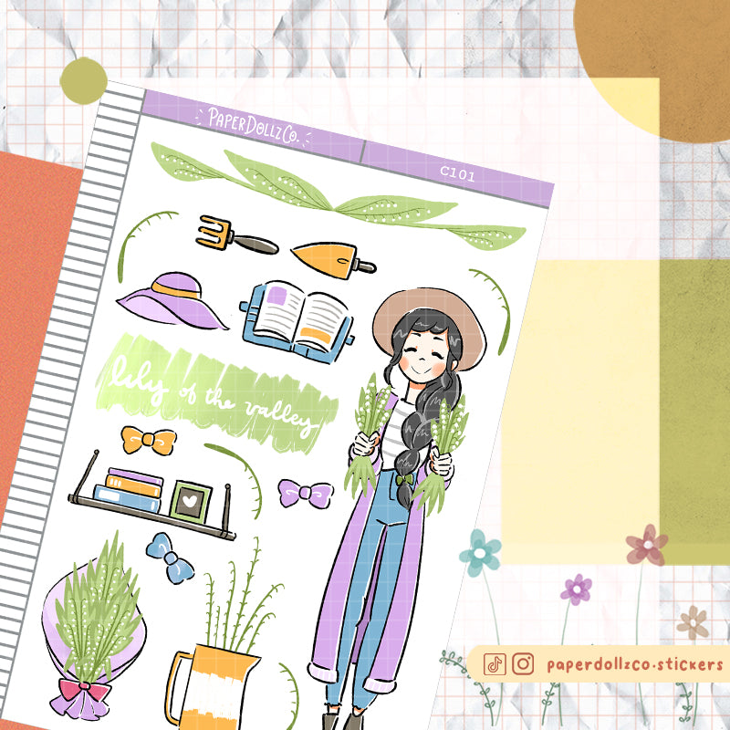 Lily of the Valley Collections PaperDollzCo Planner Sticker | C101