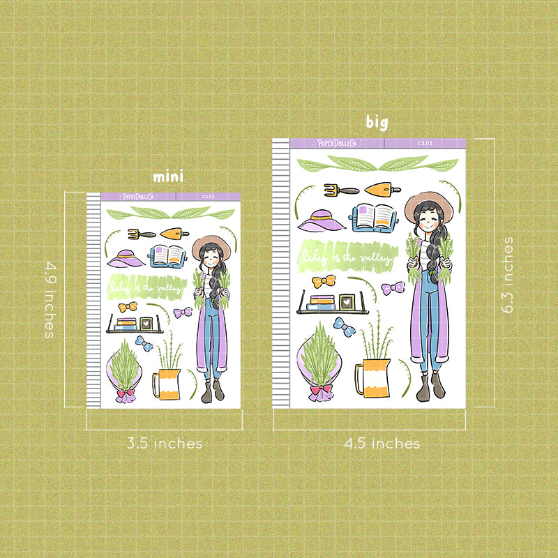 Lily of the Valley Collections PaperDollzCo Planner Sticker | C101