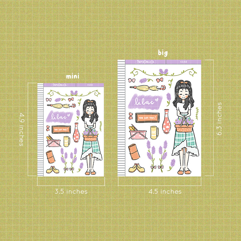 Lilac Collections PaperDollzCo Planner Sticker | C102