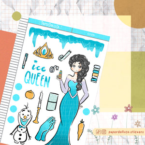 PaperDollzCo Ice Queen Planner Sticker | C106