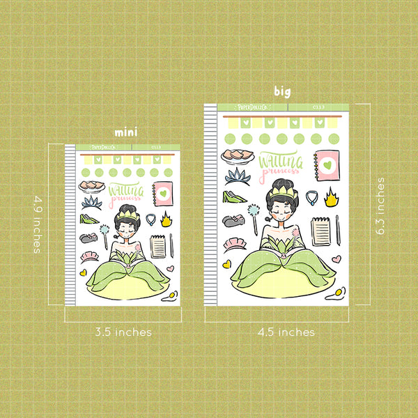 PaperDollzCo Waiting Princess Planner Sticker | C113