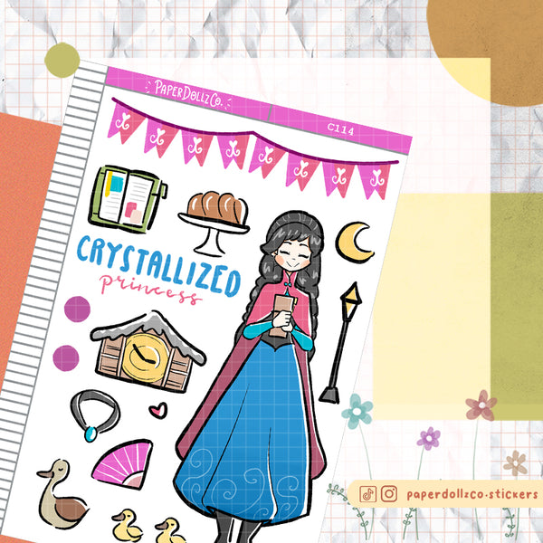 PaperDollzCo Crystallized Princess Planner Sticker | C114