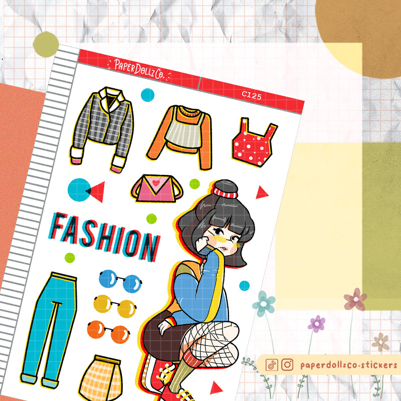 90's Fashion Collections PaperDollzCo Planner Sticker | C125