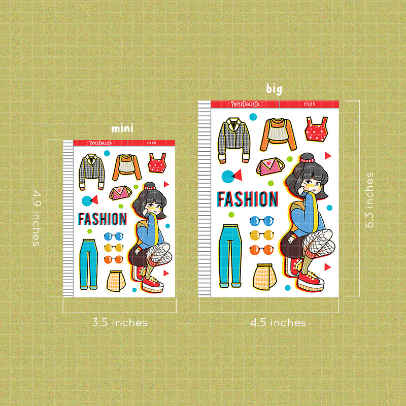 90's Fashion Collections PaperDollzCo Planner Sticker | C125