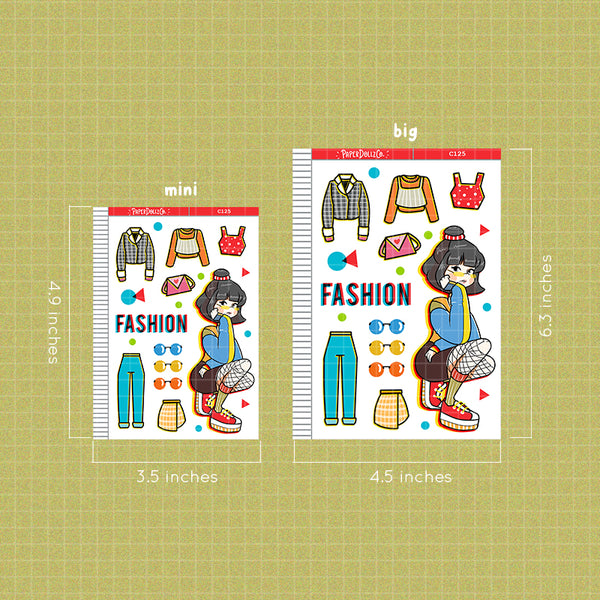PaperDollzCo 90's Fashion Planner Sticker | C125