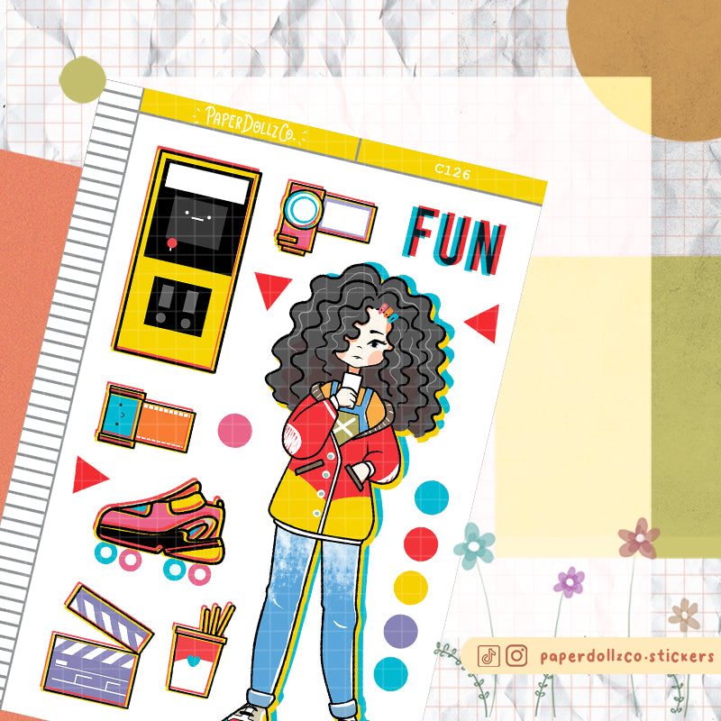 90's Fun Collections PaperDollzCo Planner Sticker | C126