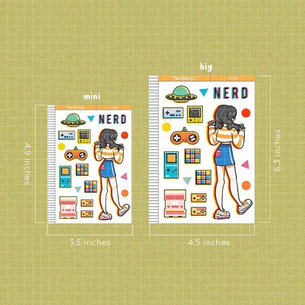 PaperDollzCo 90's Nerd Planner Sticker | C128