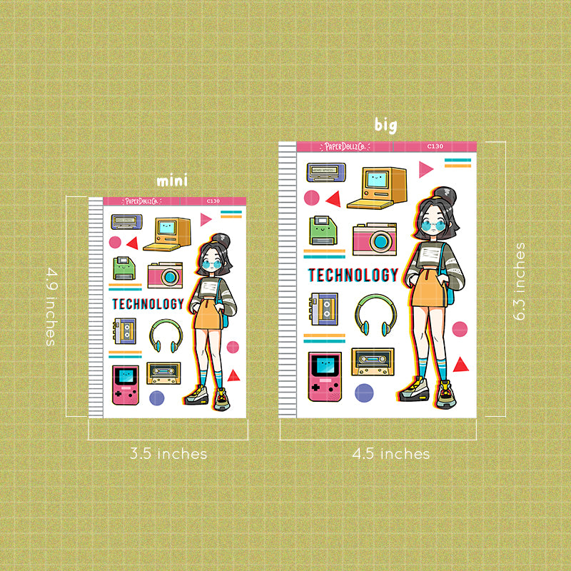 90's Technology Collections PaperDollzCo Planner Sticker | C130