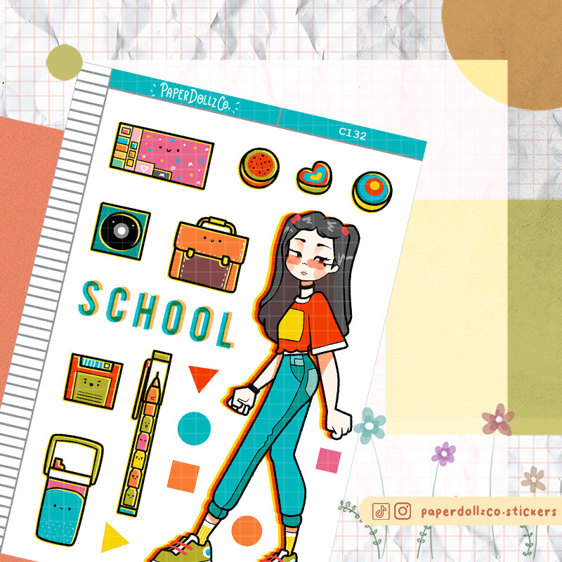 90's School Collections PaperDollzCo Planner Sticker | C132