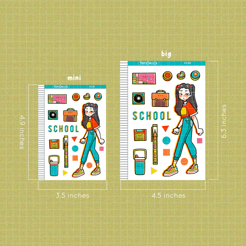 90's School Collections PaperDollzCo Planner Sticker | C132