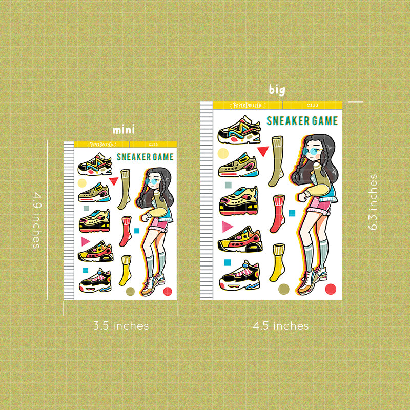 90's Sneaker Collections PaperDollzCo Game Planner Sticker | C133