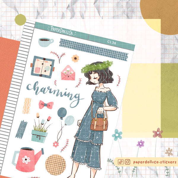 PaperDollzCo Charming Spring Planner Sticker | C136