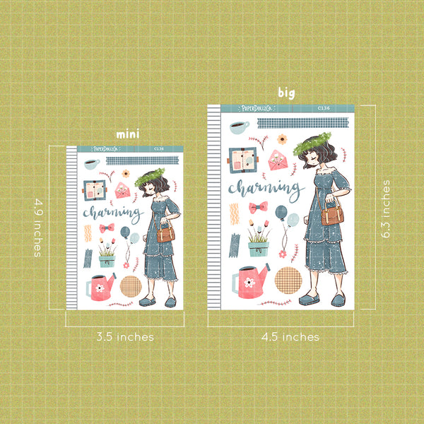 Charming Spring Collections PaperDollzCo Planner Sticker | C136