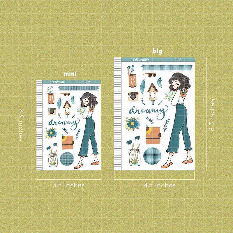 Dreamy Spring Collections PaperDollzCo Planner Sticker | C139