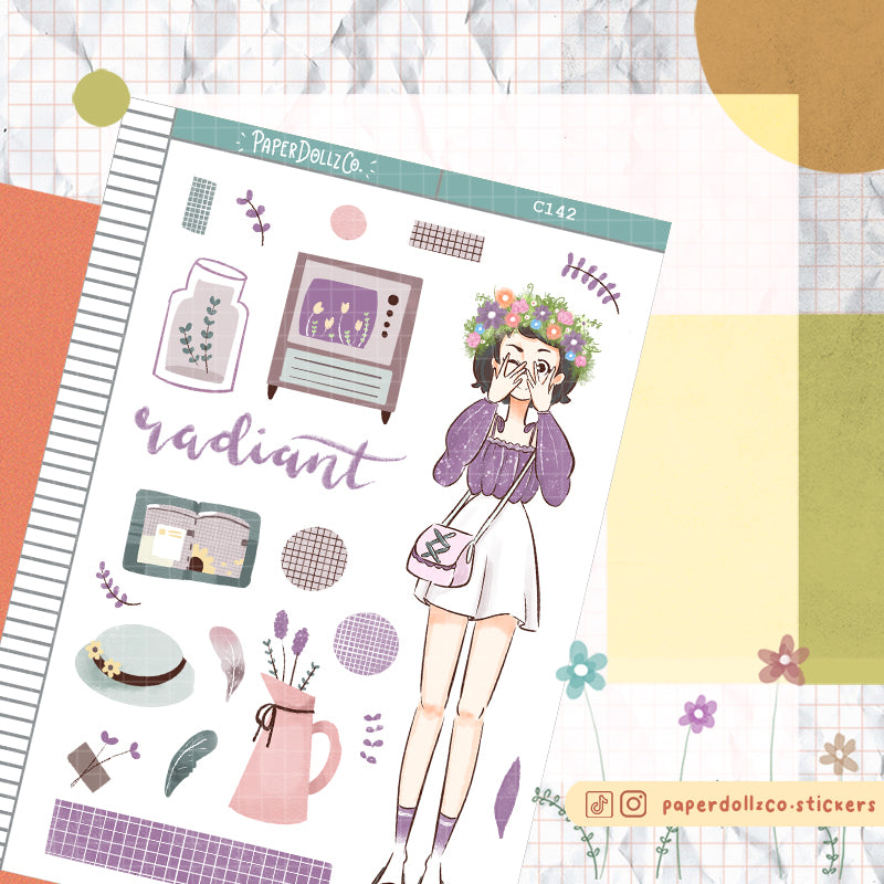 Radiant Spring PaperDollzCo Planner Sticker | C142