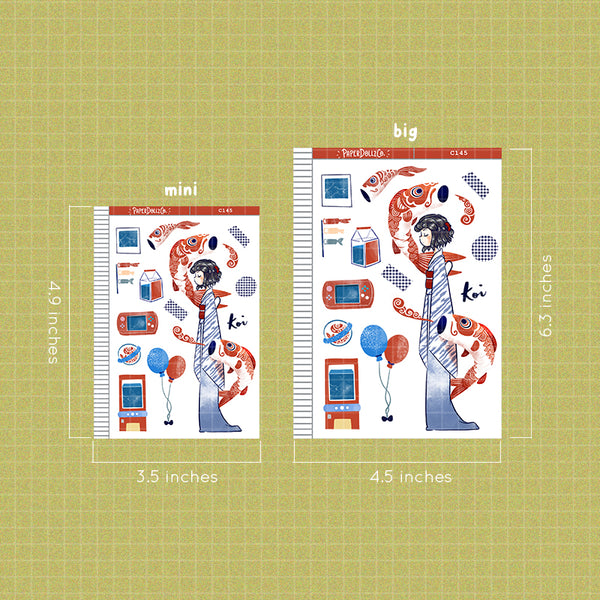 PaperDollzCo Koi Planner Sticker | C145