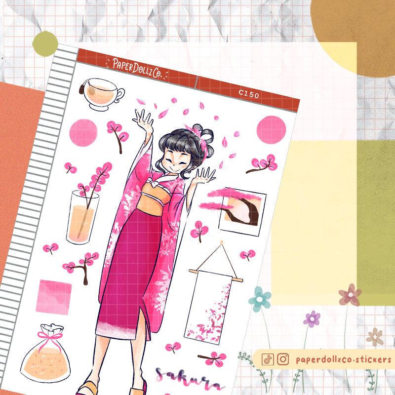 Sakura Collections PaperDollzCo Planner Sticker | C150