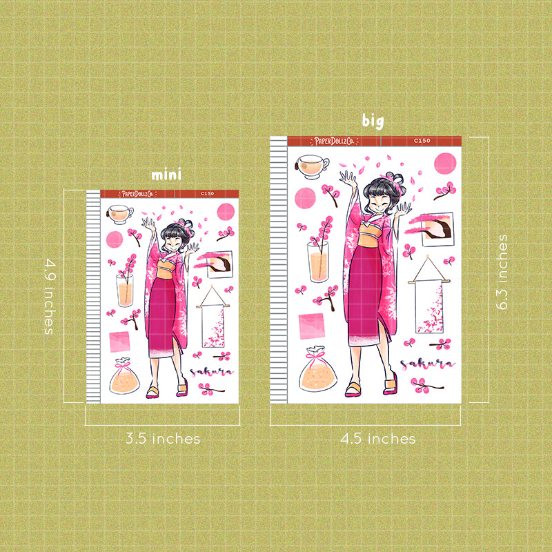 Sakura Collections PaperDollzCo Planner Sticker | C150