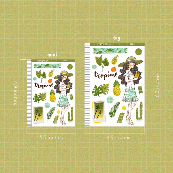 PaperDollzCo Tropical Summer Planner Sticker | C156