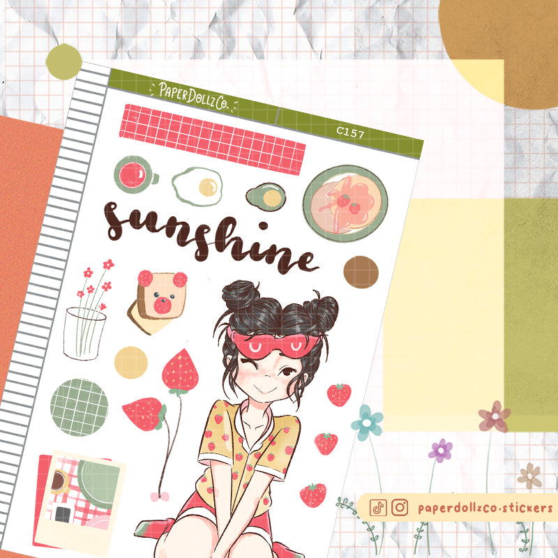 Sunshine Summer Collections PaperDollzCo Planner Sticker | C157