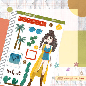 Reboot Summer Collections PaperDollzCo Planner Sticker | C159