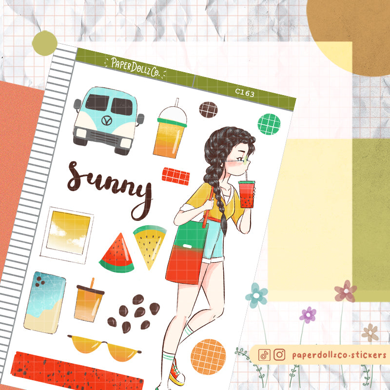 PaperDollzCo Sunny Summer Planner Sticker | C163