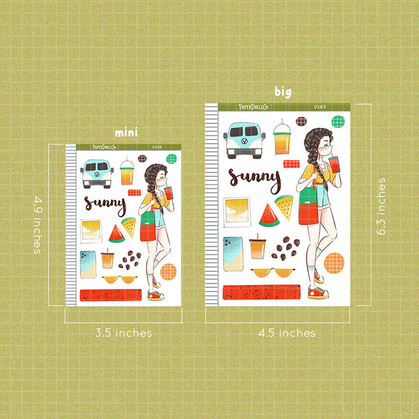 PaperDollzCo Sunny Summer Planner Sticker | C163