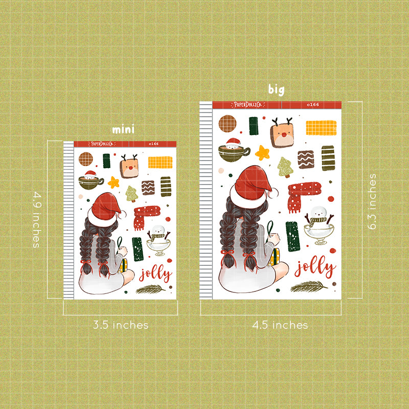 Jolly Christmas Collections PaperDollzCo Planner Sticker | C166