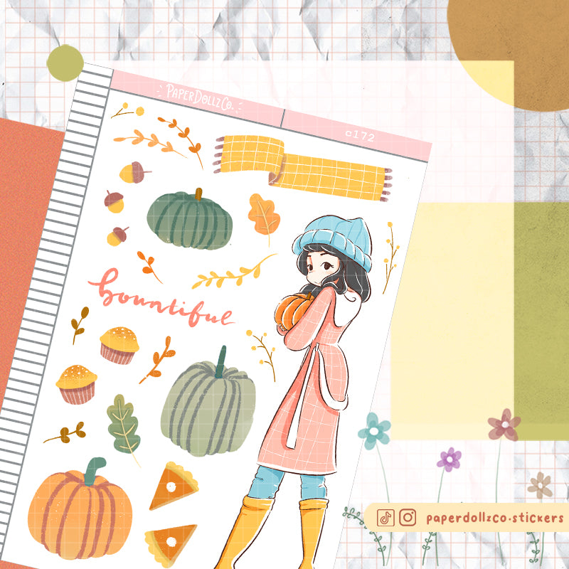 Bountiful Fall Collections PaperDollzCo Planner Sticker | C172